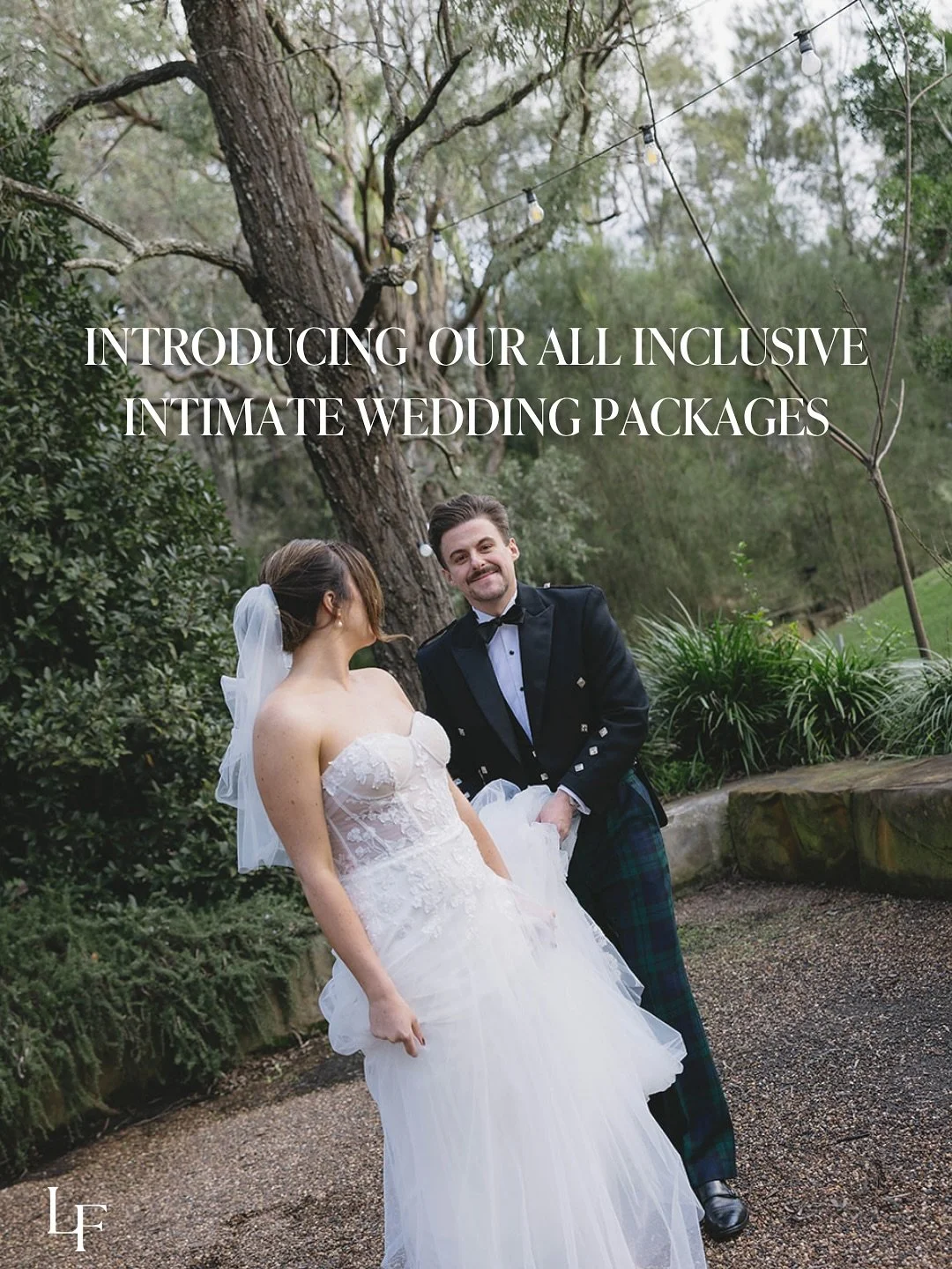 All inclusive, All the magic 💫 

Our all-inclusive intimate wedding packages bring together everything you need for a beautiful, effortless celebration: venue, styling, florals, food, photography, accommodation and more &mdash; all thoughtfully cura