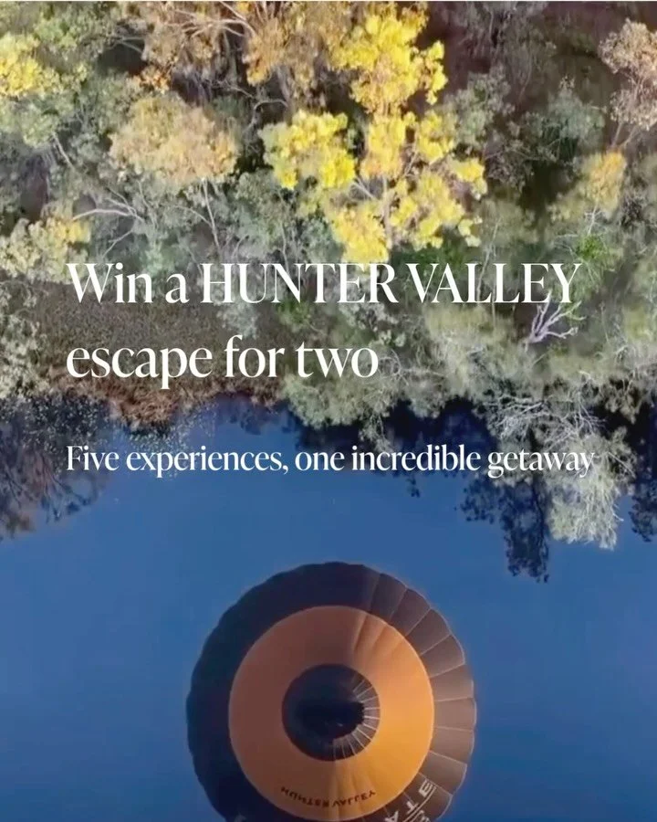 We&rsquo;ve teamed up with @balloonaloft , @exprestaurant @winehousehuntervalley and @the_trove_leavesandfishes to give one lucky winner the ultimate midweek retreat valued at $2500 &mdash; swipe through to see everything that&rsquo;s included.

To e