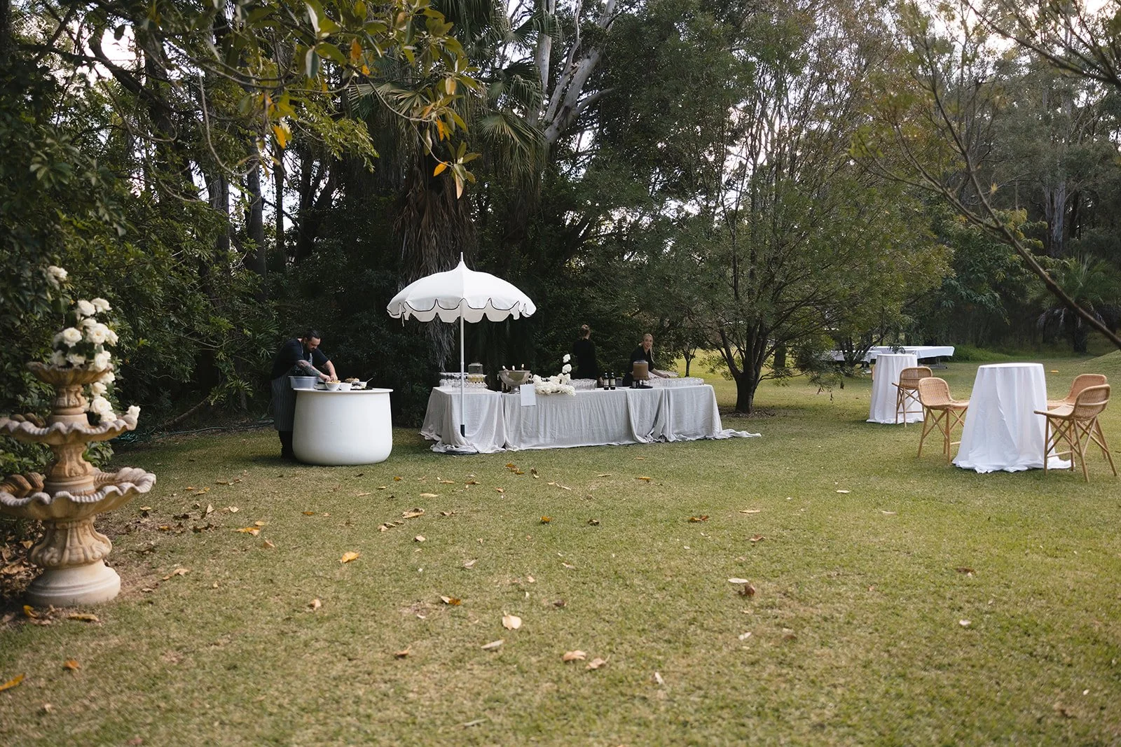 Outdoor Garden Event Setup at the Lawn