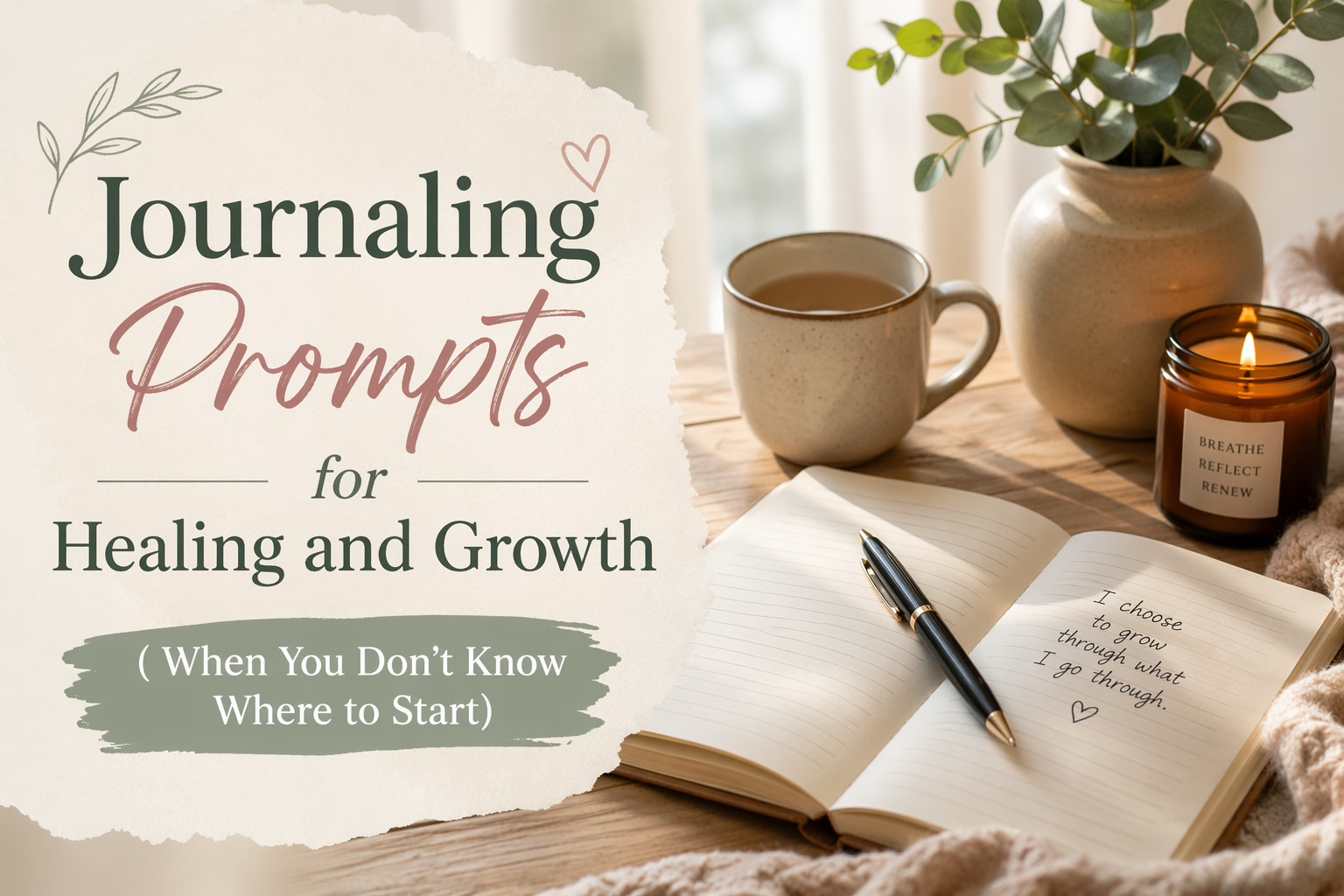 Journaling Prompts for Healing &amp; Growth (When You Don’t Know Where to Start)