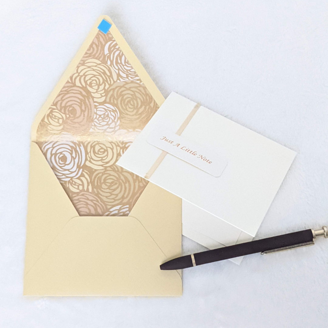 DBLT Yellow Floral lined European Envelope Set