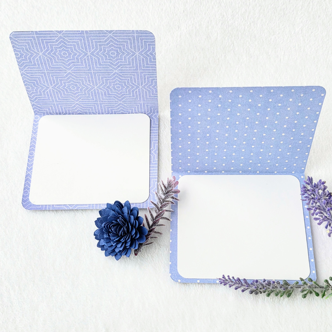 Double-Sided Floral Note Cards open view