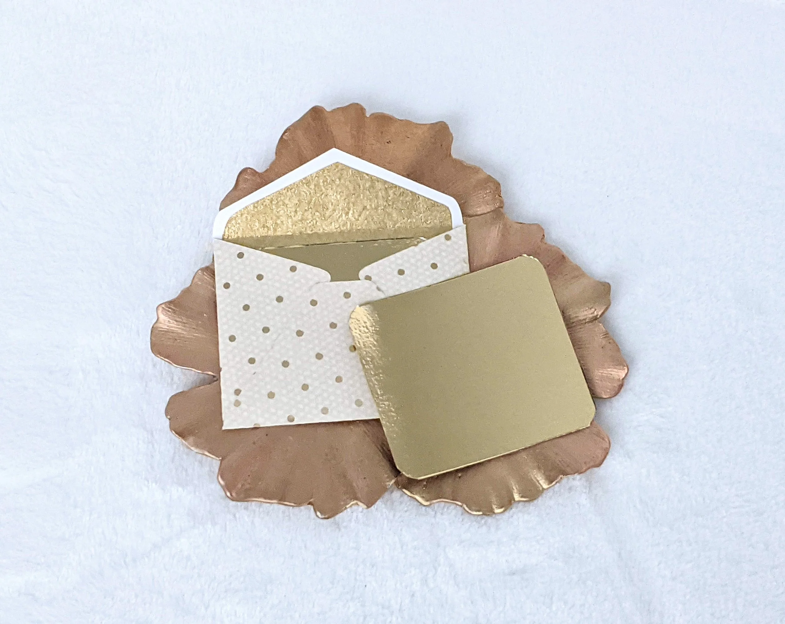 Soft Pink & Gold Polka Dot Stationery Set