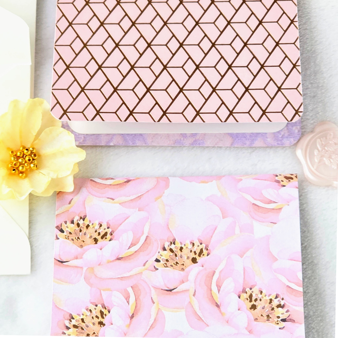 Blush Floral & Abstract Note Card  with Copper Foil Accents.png