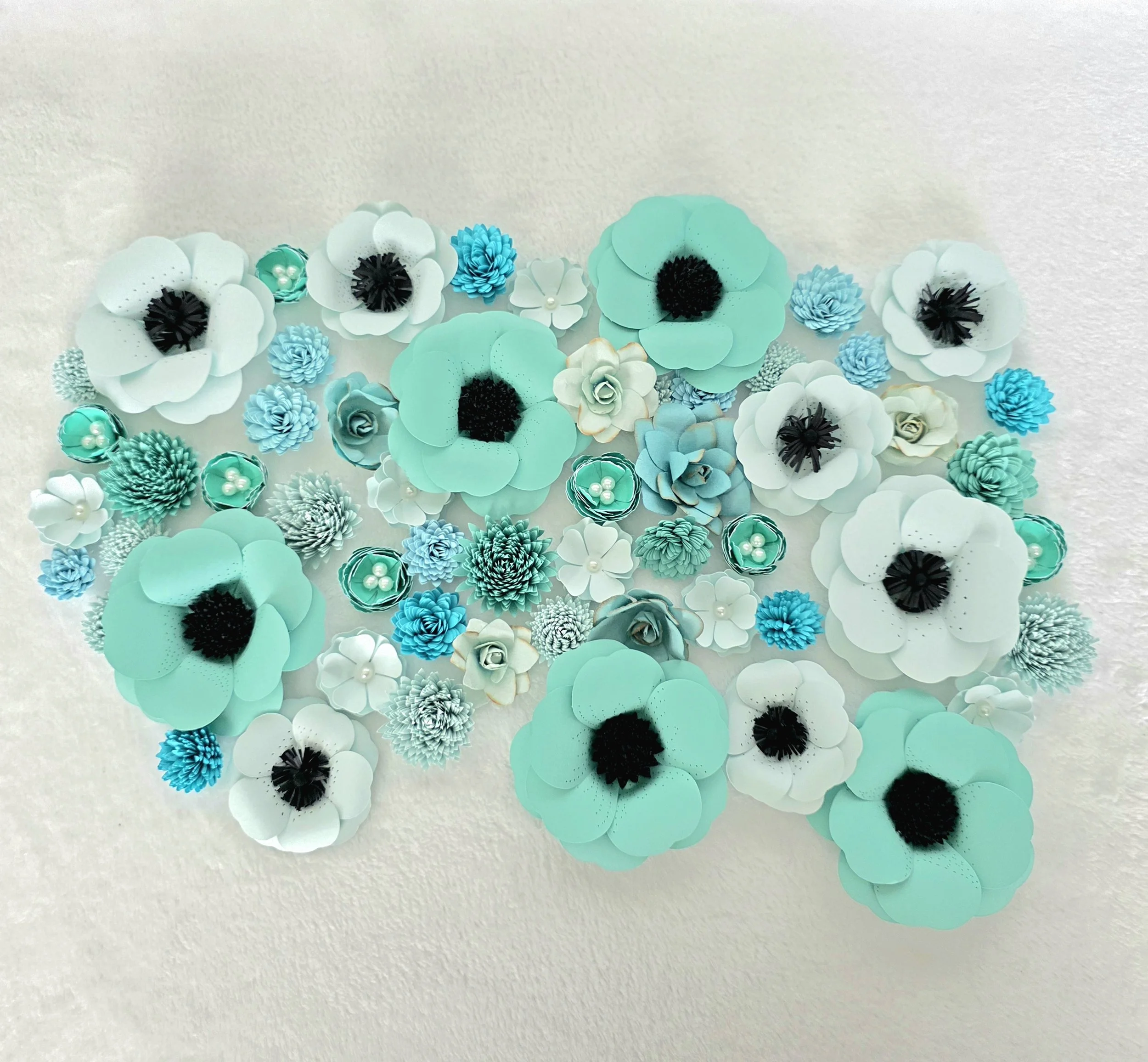 Turquoise Paper Flower Confetti Set