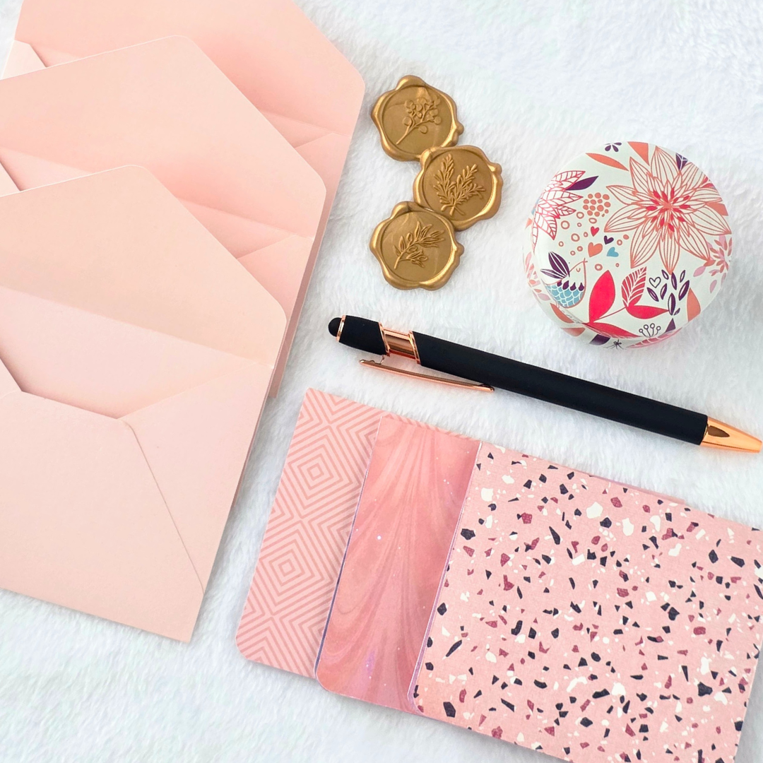Pink Abstract Luxury Stationery Gift Set Collection