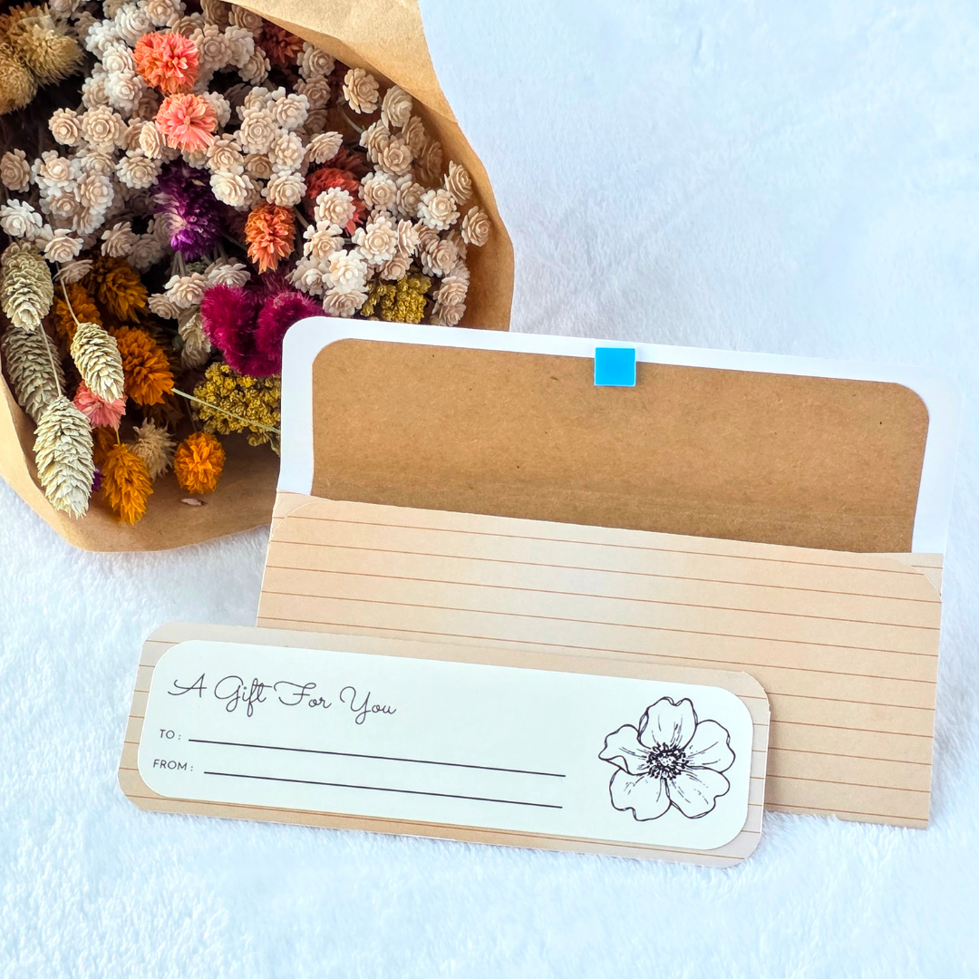 Tan Print Money Gift Envelope and card.png