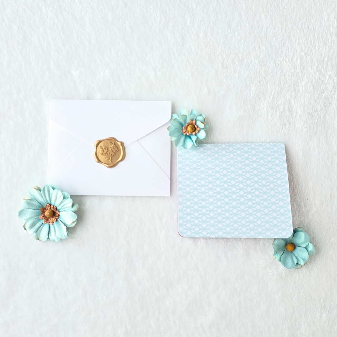 Abstract Double-Sided Print Square Note Card Set