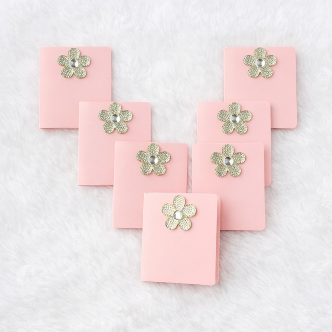 Signature Wrap™ Blush Embellished Mini Note Card Set (7 Pack)