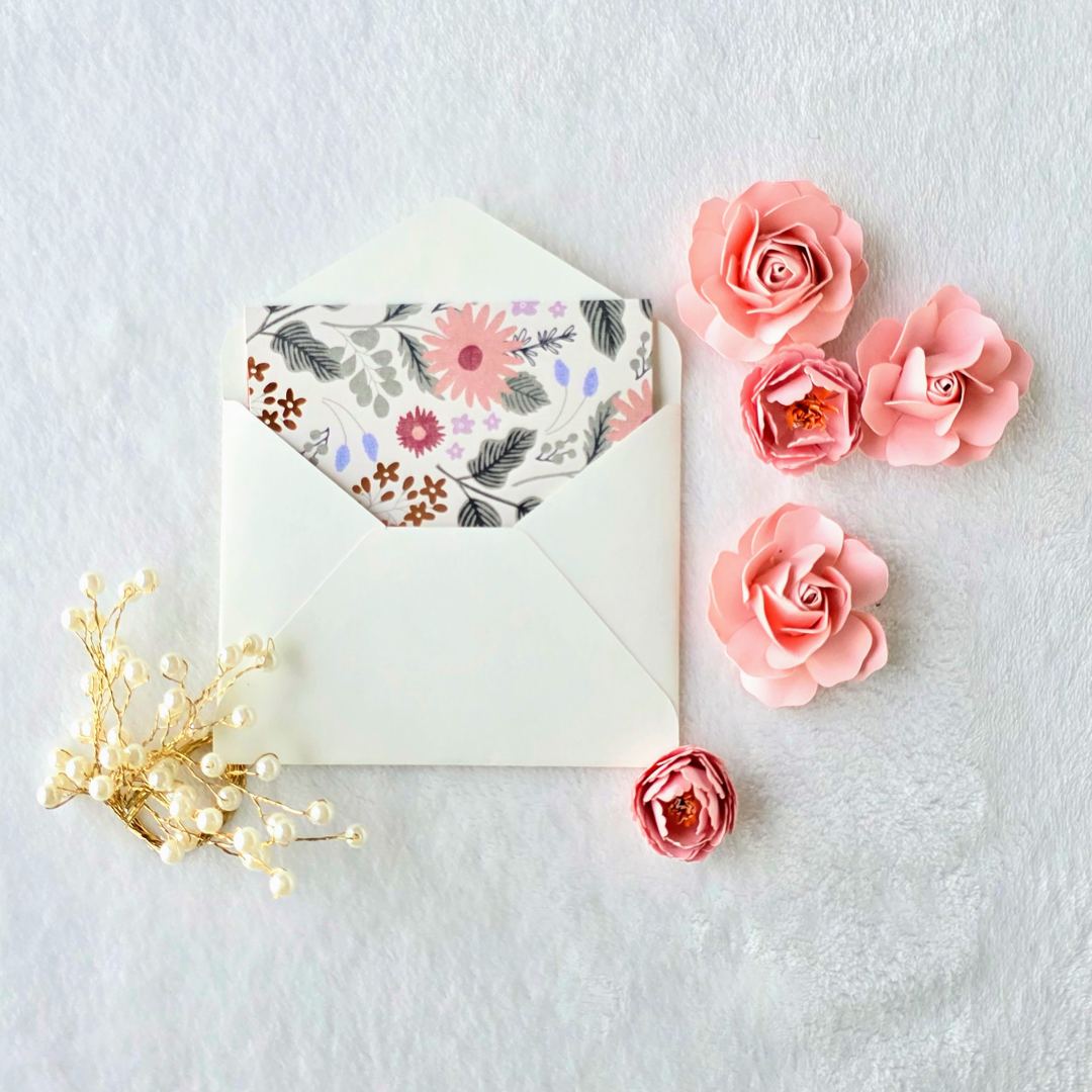 Floral Double-Sided Square Note Card
