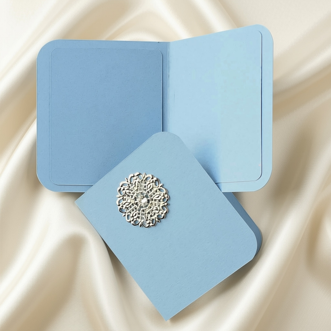 Jeweled Sky Blue Mini Note Card Open View.png