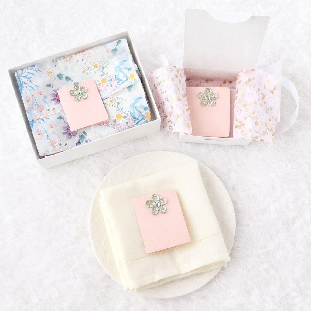 Signature Wrap™ Blush Embellished Mini Note Card Purpose