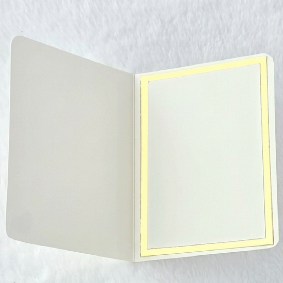 Ivory & Gold Polka Dot Ivory Medium Gold Frame Card.png