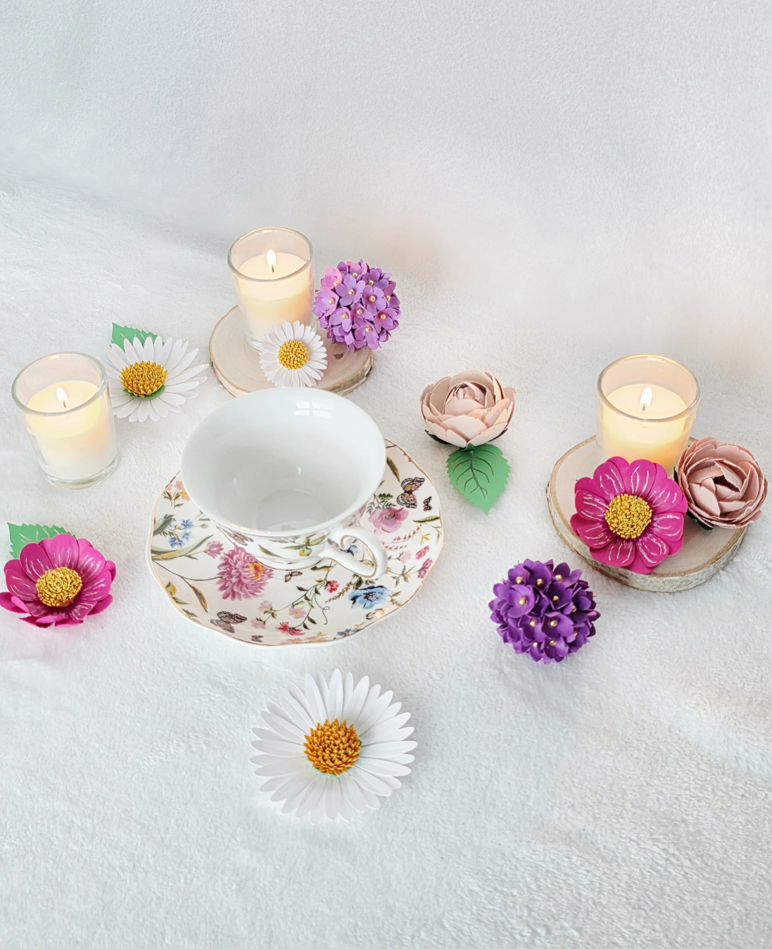 Botanical handmade florals for party table decor - by Designs by Lorraine T