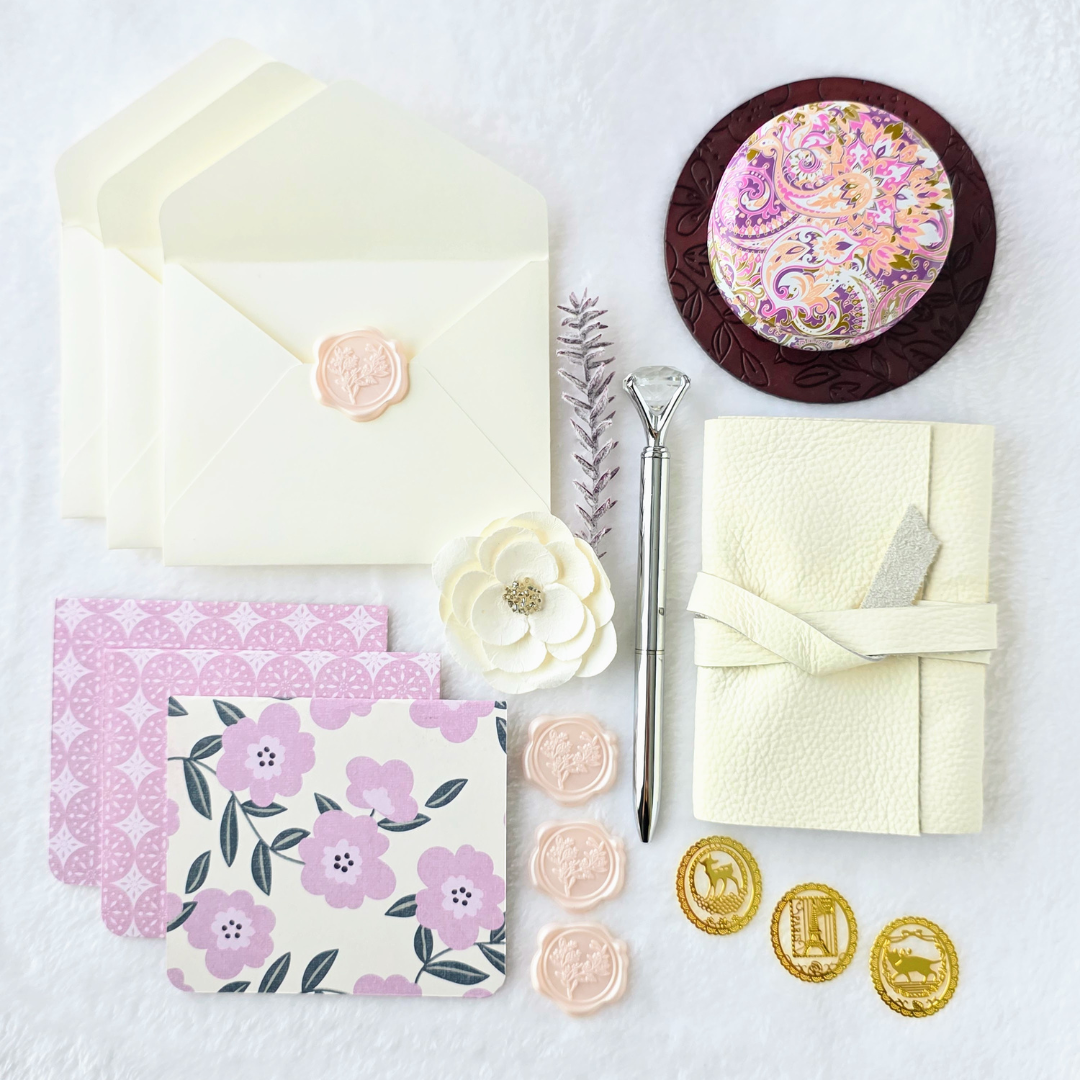 Lavender and Ivory Luxe Stationery & Journal Collection