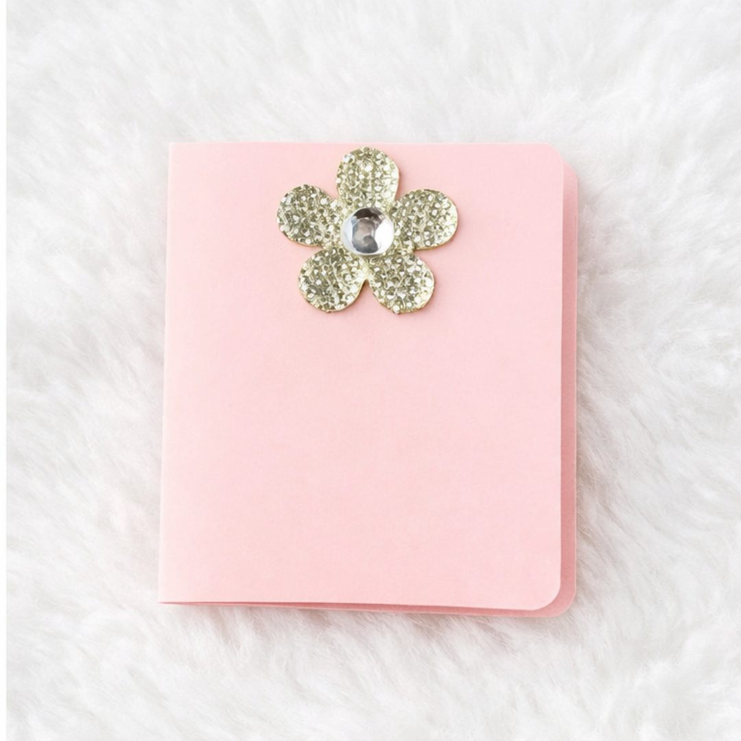 Signature Wrap™ Blush Embellished Mini Note Card