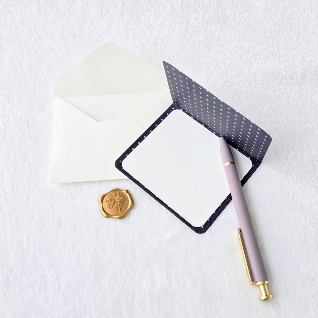 Lavender Floral Double-Sided Note Card with Off-White Envelope and Gold Wax Seal.png
