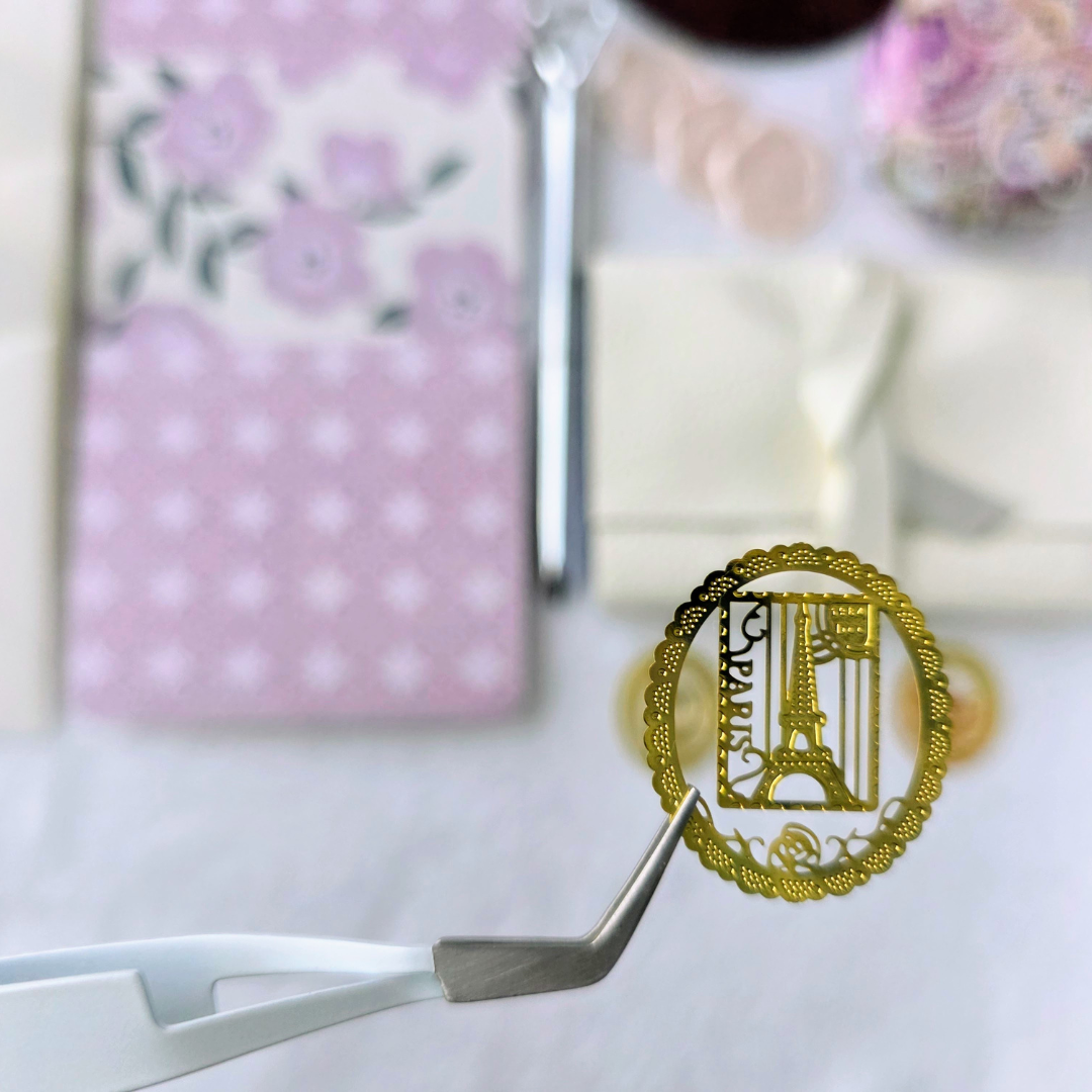 Gold Mini Paris Bookmark Closeup