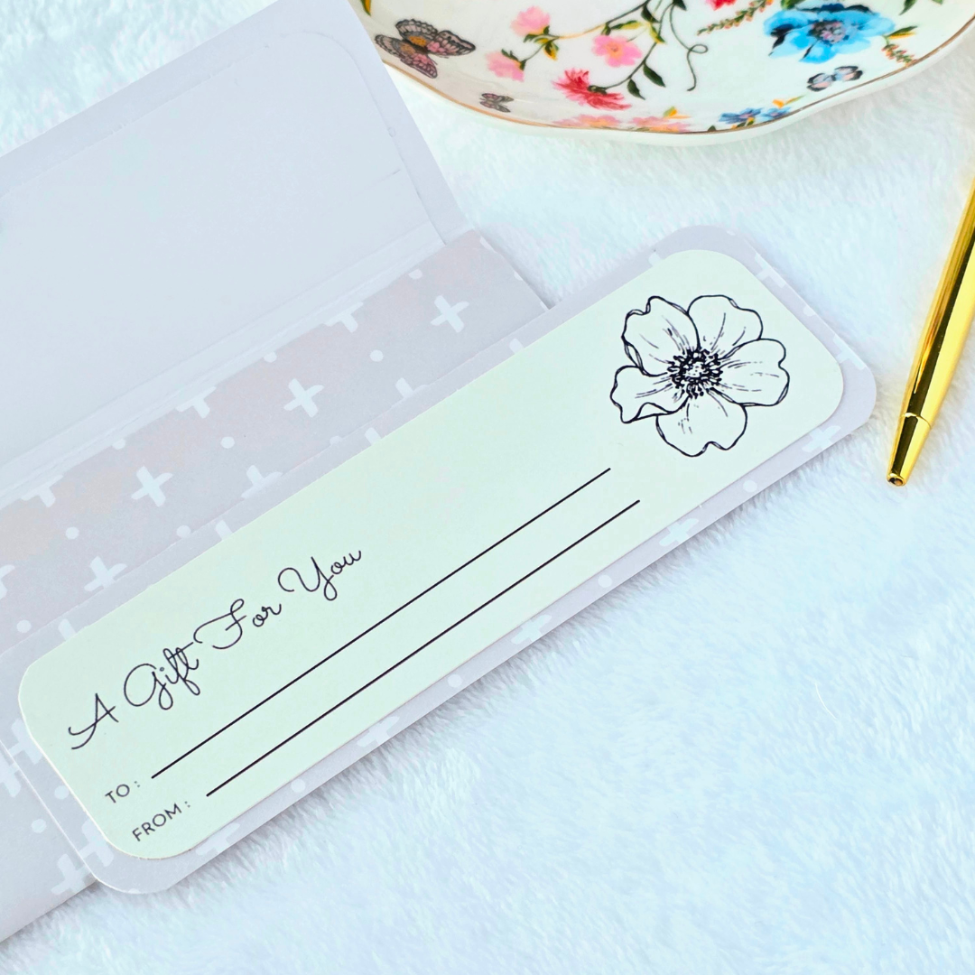 Gray White Print Money Gift Envelope and card Lifestyle Shot.png