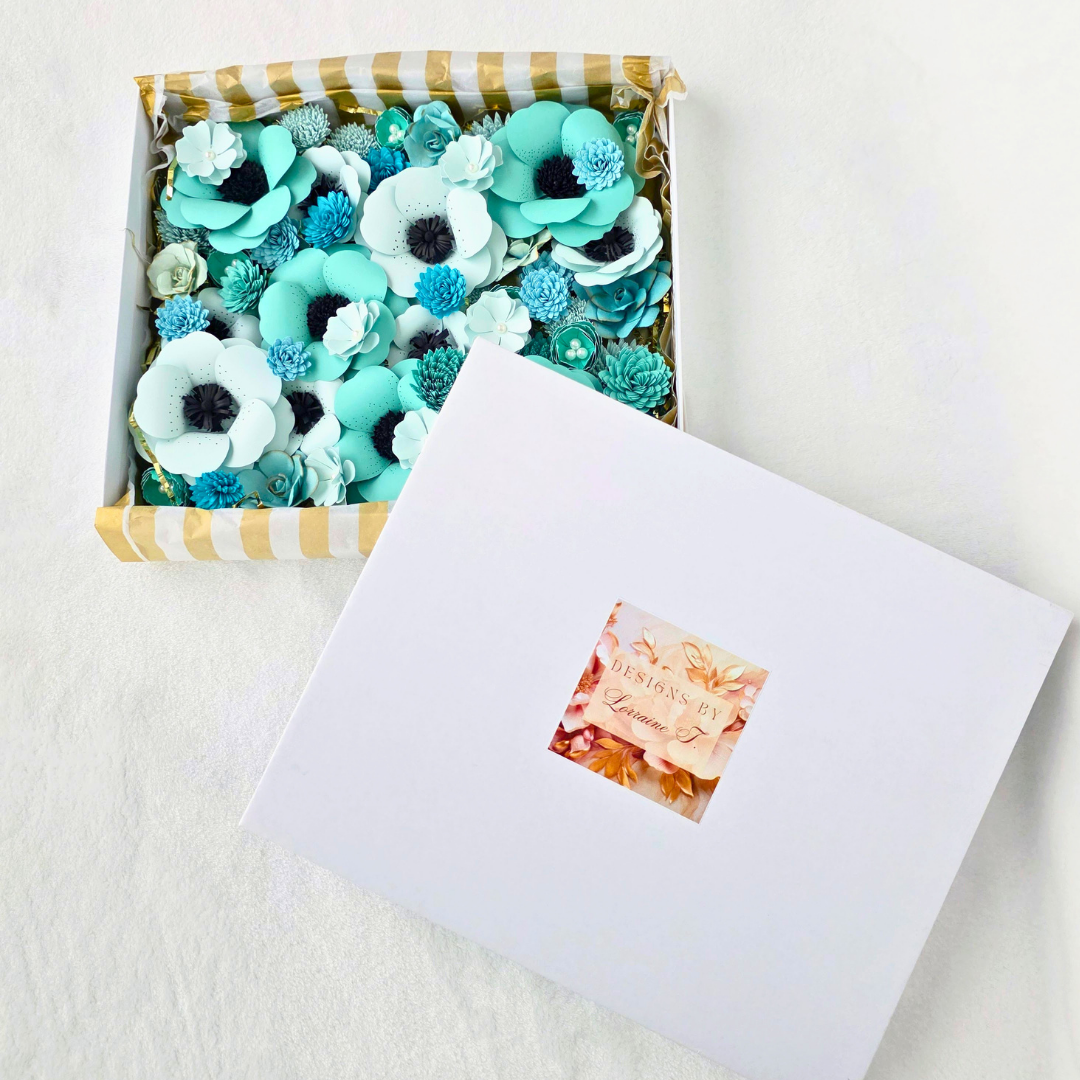 TURQUIOSE Miniature Paper Flowers Packaged.png