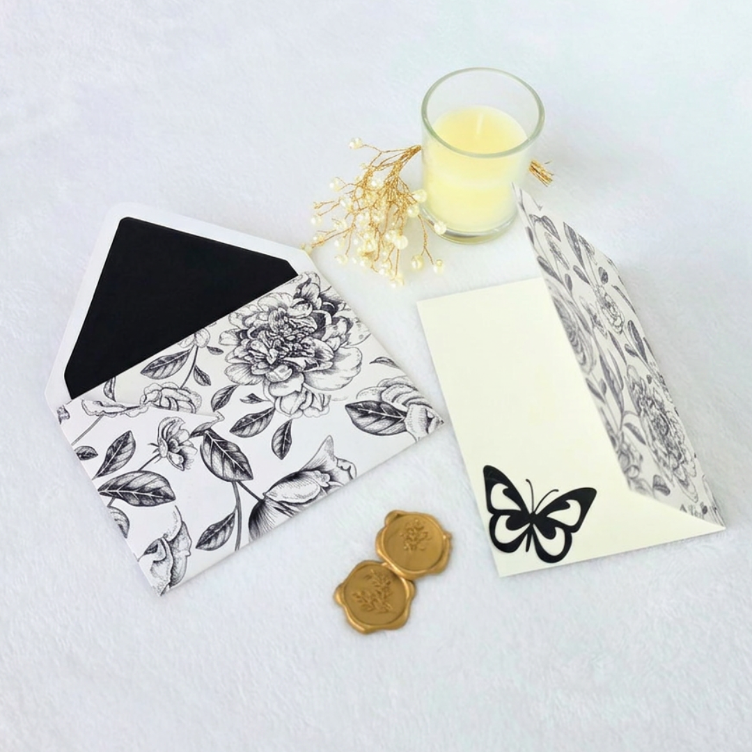 Botanical Black and White Stationery Set  - Lifestyle Presentation.png