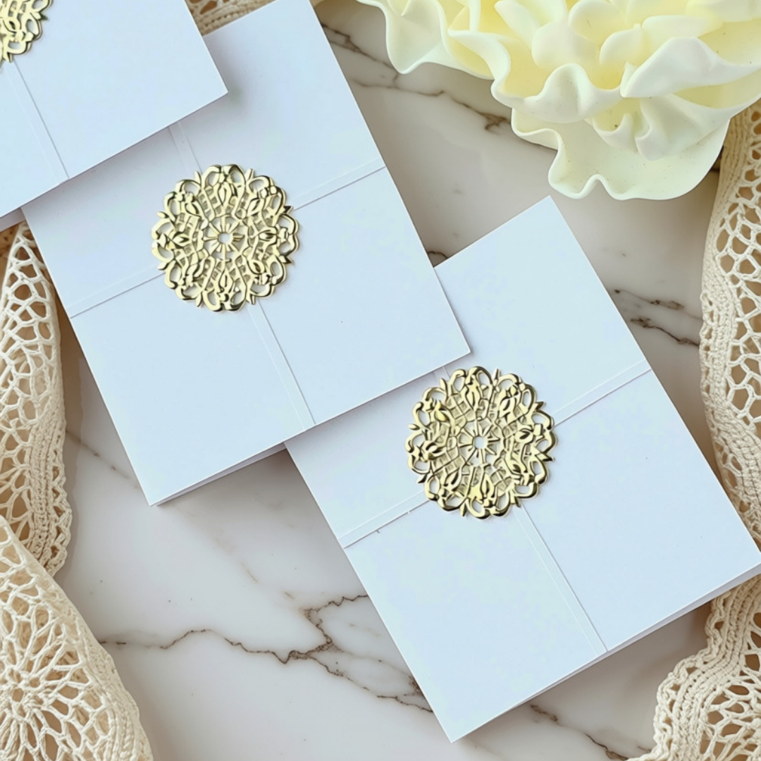 Signature Wrap™ Jeweled White Mini Note Card Collection (5 Pack)