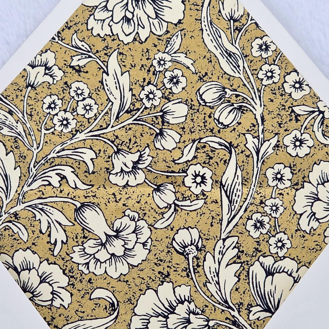 IVORY GOLD FOIL PRINT LINER