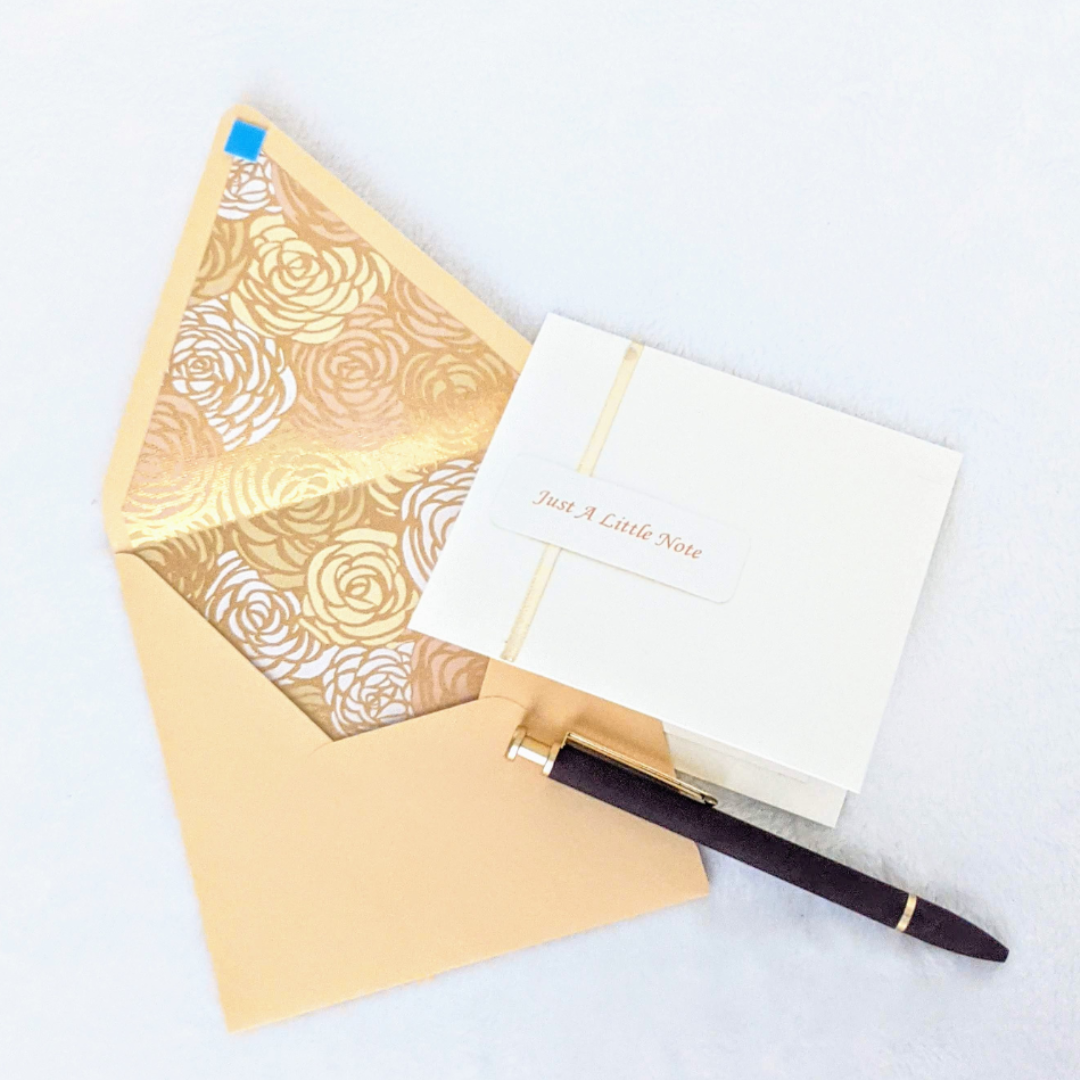 Luxury Floral Gold Foil Note Card Set