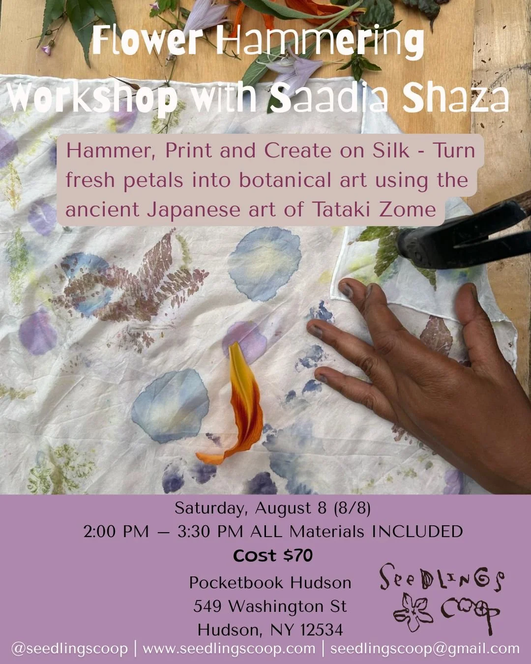 FLOWER HAMMERING WORKSHOP with Saadia