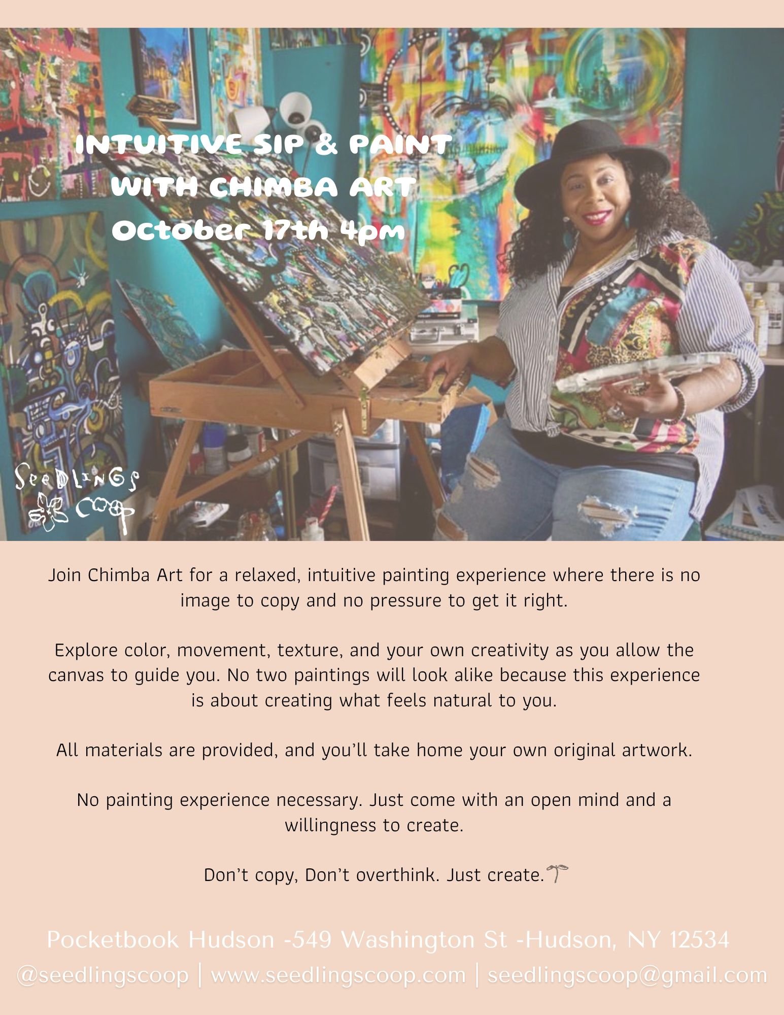INTUITIVE SIP &amp; PAINT WITH CHIMBA ART