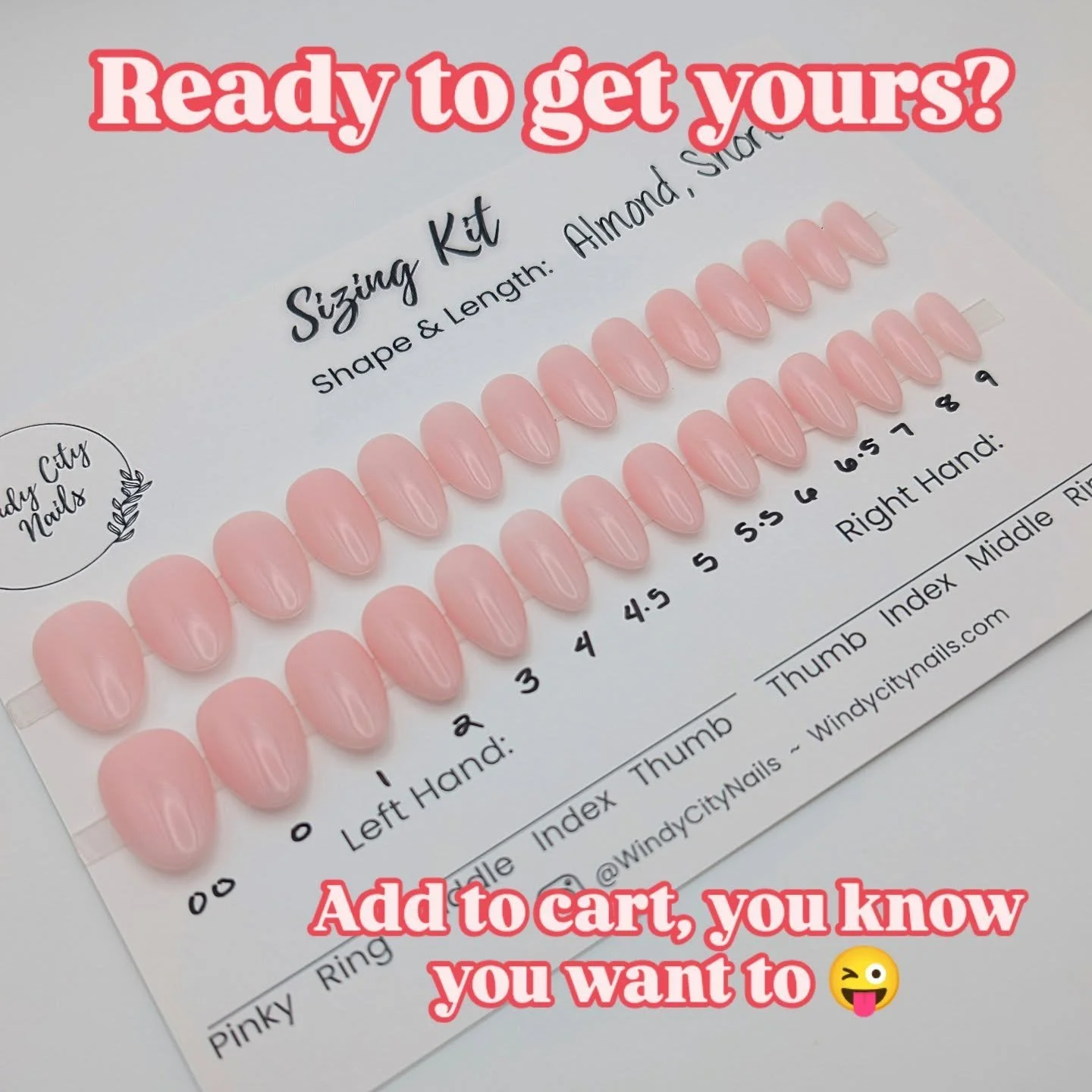 Ready to get your sizing kit?  Today's the last day for 20% off of your entire order!

Press-ons are much cheaper than visiting a salon and there's no awkward conversations if you've got social anxiety (tell me I'm not the only one!), they're reusabl