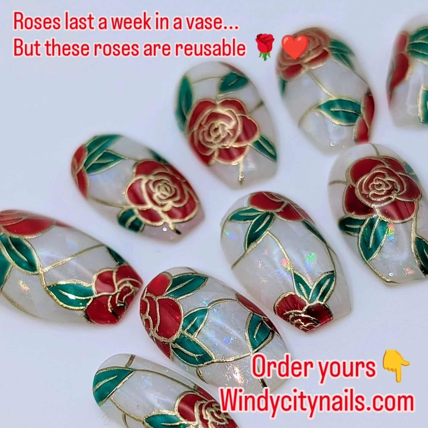 These stained glass roses are a classic this time of year, but really can you ever go wrong with a classic?

Don't wait for someone else to buy you roses that will last a week in a vase....order your own! 🌹❤️

Or better yet, get your someone else to