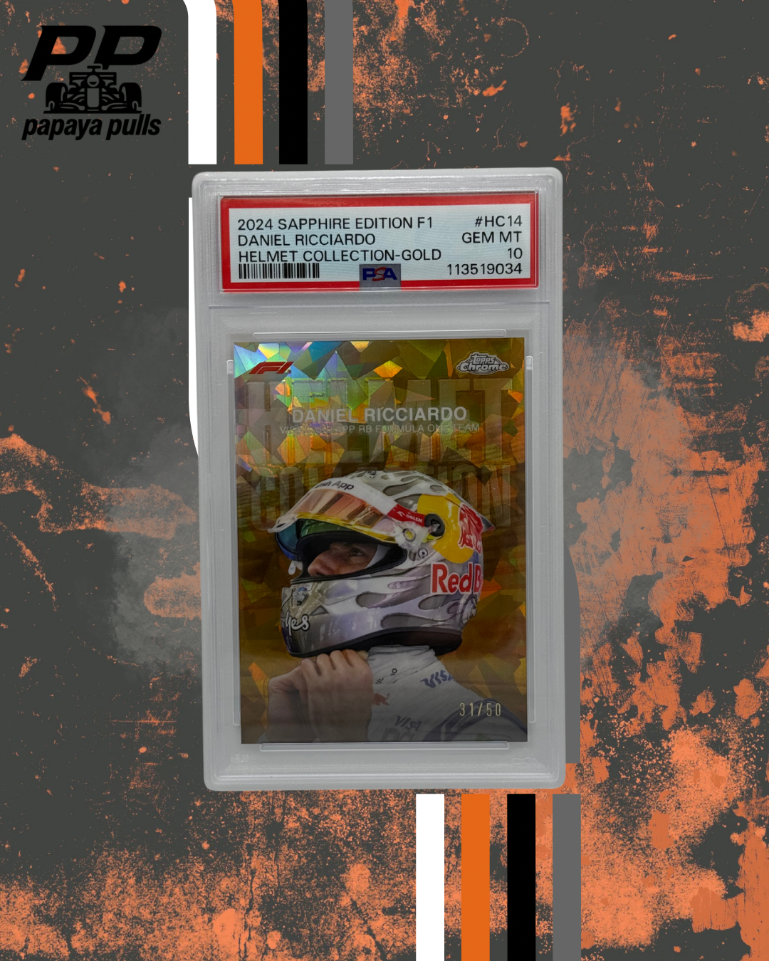 Daniel Ricciardo -Gold Sapphire Helmet Collection