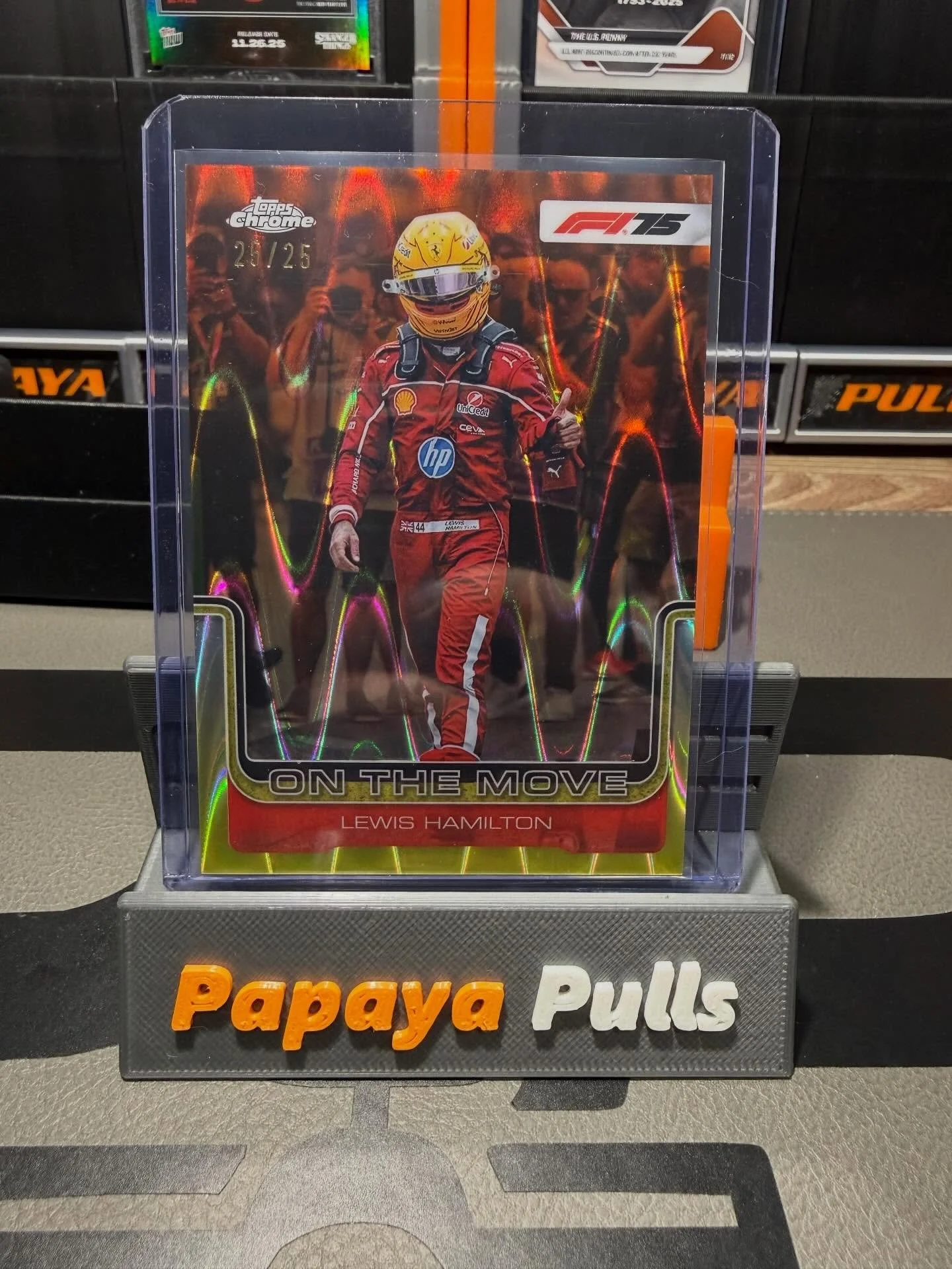 Lewis Hamilton on the move Orange Raywave 🤟🏼🔥🔥

Fun little break last night 

Don&rsquo;t forget our 1/2 case Break Friday. Check out our previous post to claim your spot