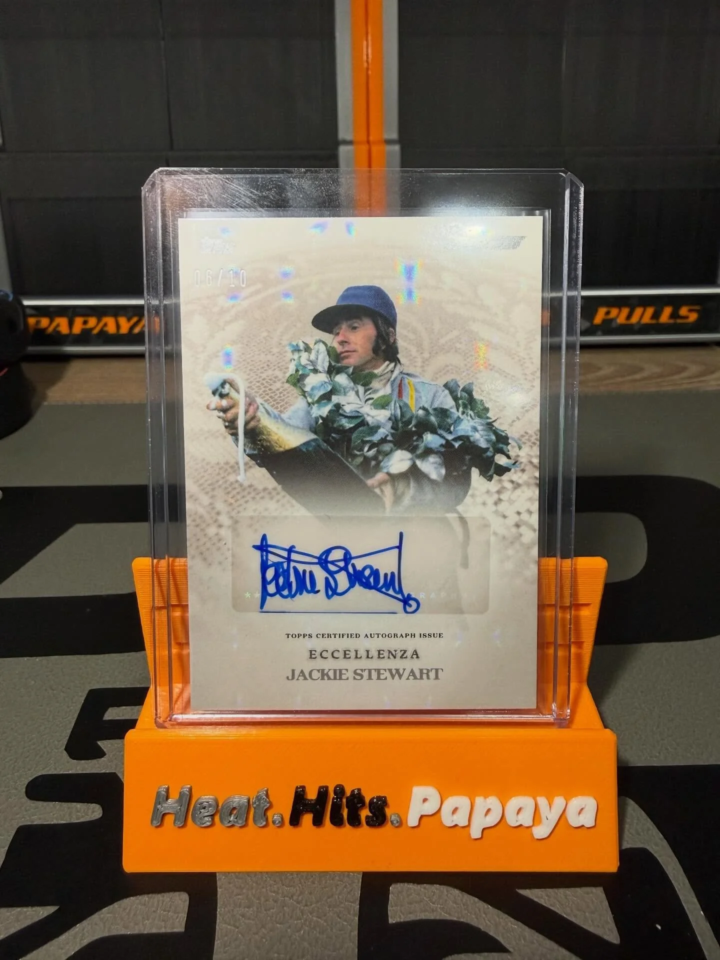 2025 Eccellenza was on fire tonight. /10 Jackie Stewart auto. DM me if interested, winner may be willing to part with it if the price is right.
#f1cards #eccellenza #toppseccellenza #jackiestewart #f1legends