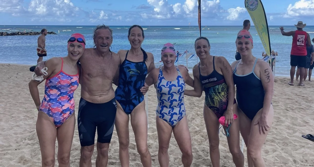 Waikiki Swim Club Members at Kaimana Beach