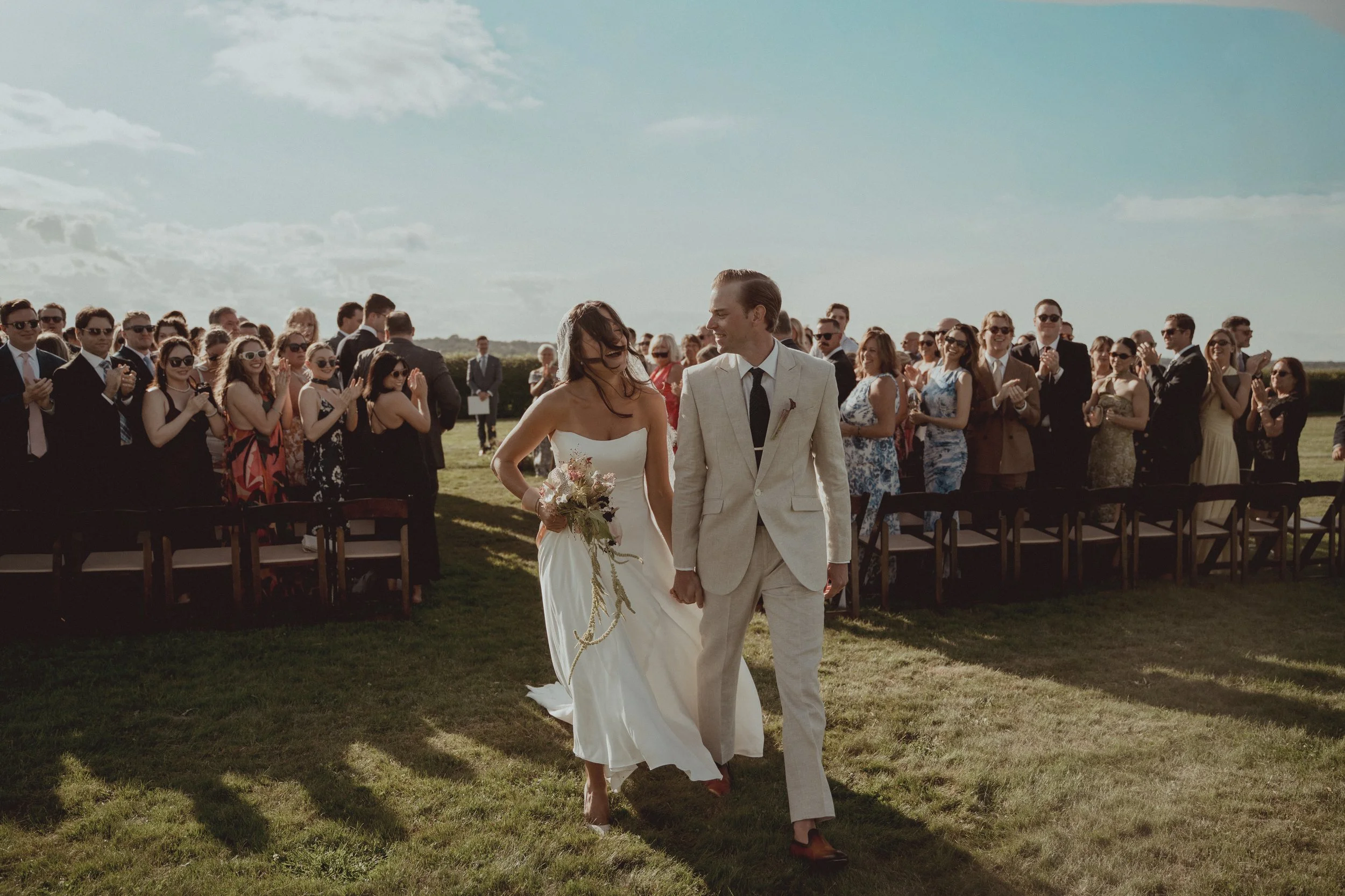 Wedding Couple Leaving Ceremony at Eisenhower House