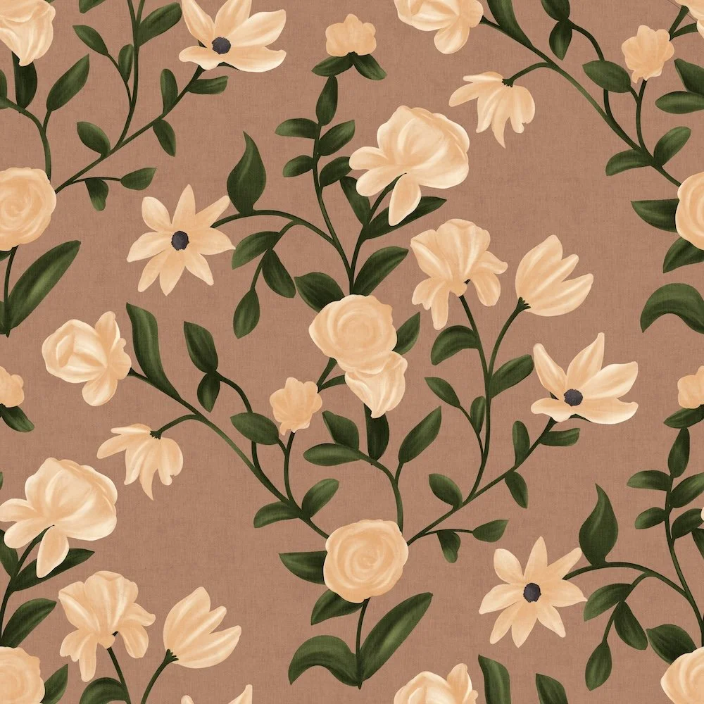 Cream Flowers AC25-B36