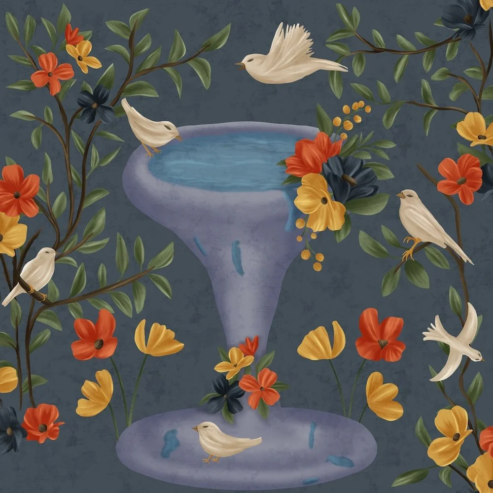 Garden Birdbath AC25-A43