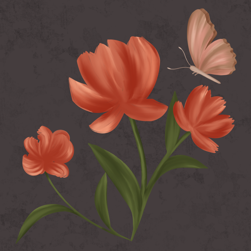Fluttering Flower-Apricot AC25-A38