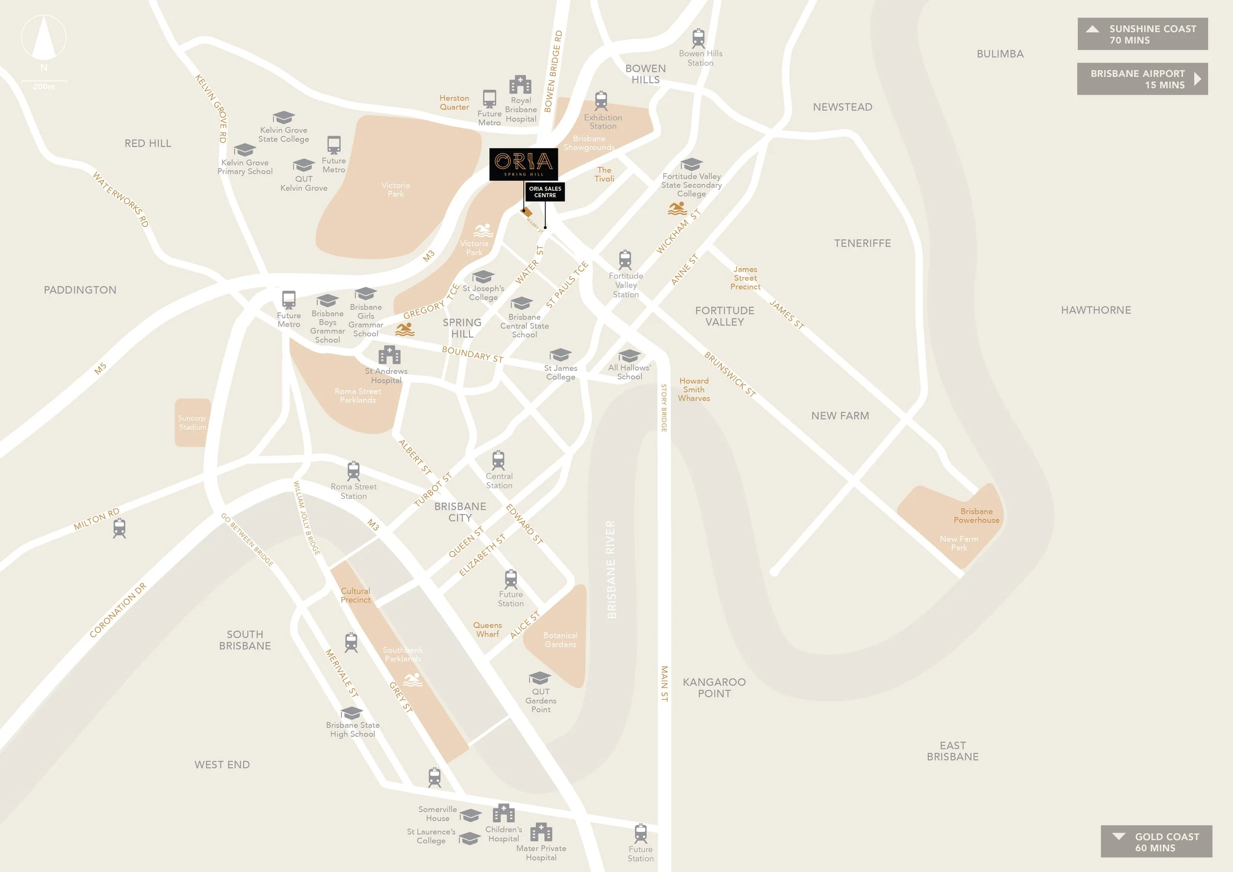Mapping for marketing collateral for developments