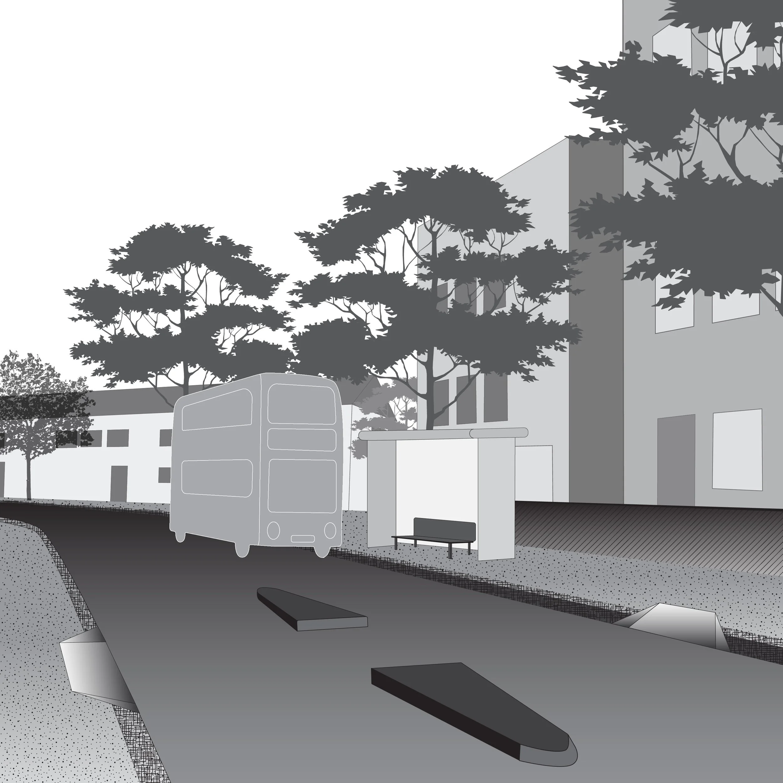 Illustrations for the On-Street Healthy Streets Tool