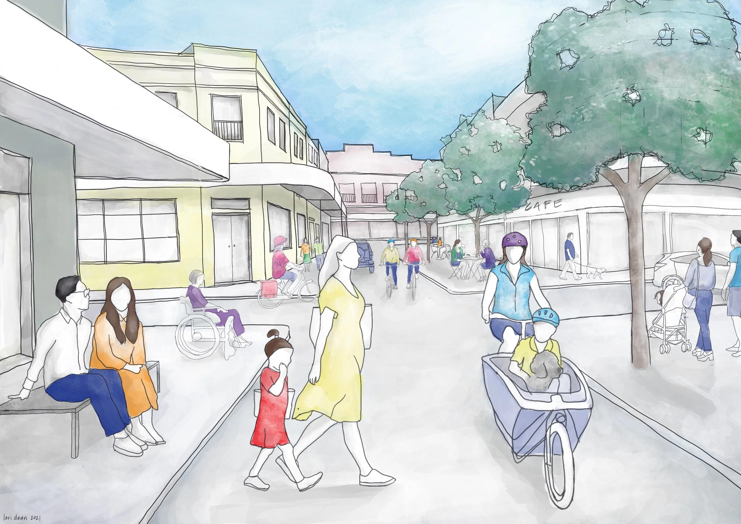 Illustrations for the Australian Healthy Streets
Design Check Tool