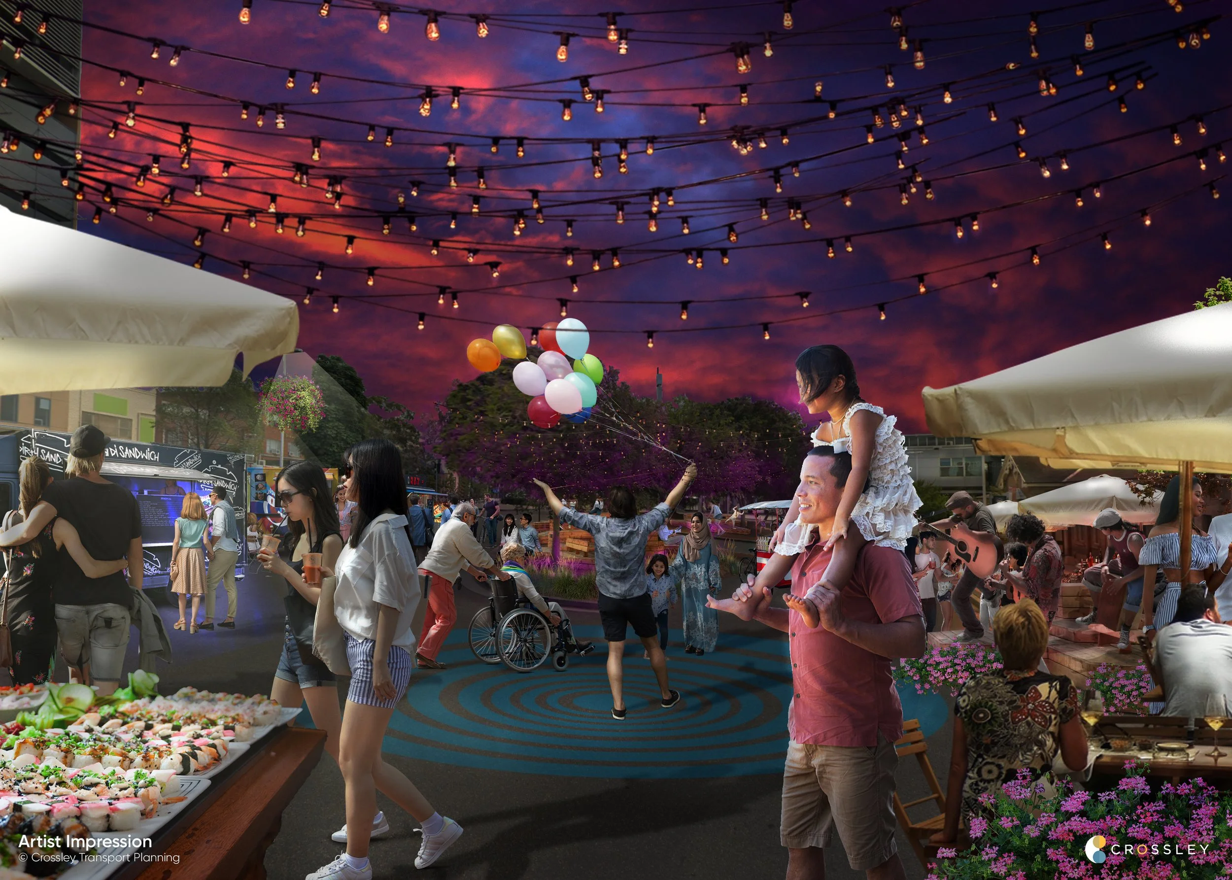 Artist Impression of Liverpool Station at night