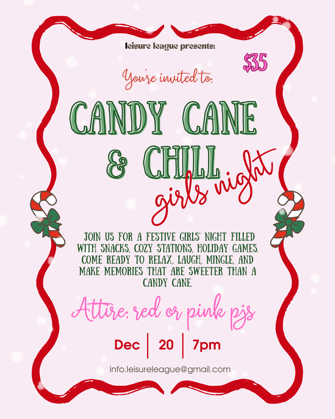 Candy Cane &amp; Chill (GNO)❤️