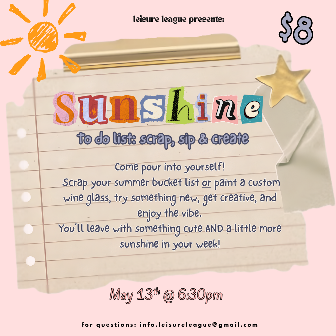Sunshine To-Do List: Scrap, Sip &amp; Create☀️