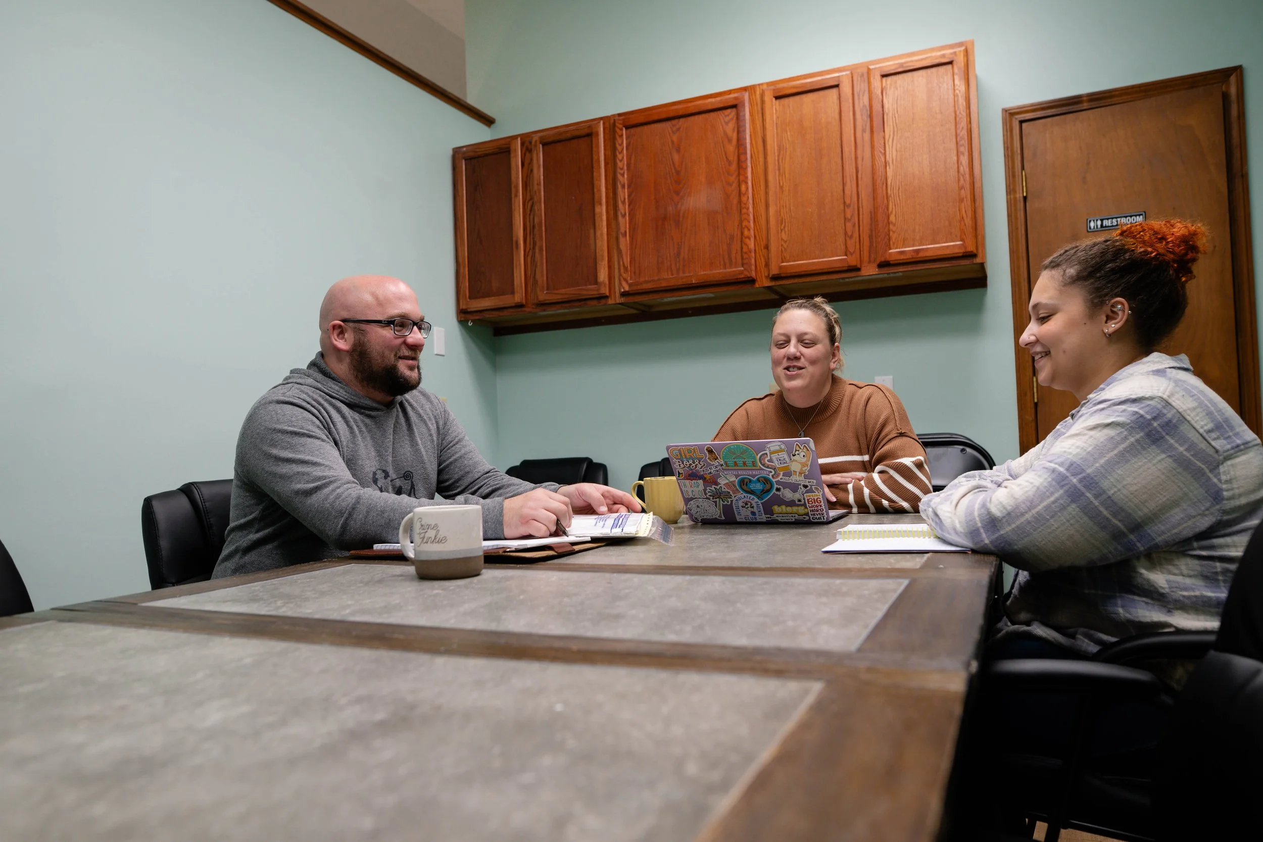 Meeting room at MindSpace Collective in Bloomington available for small group sessions, trainings, and professional meetings