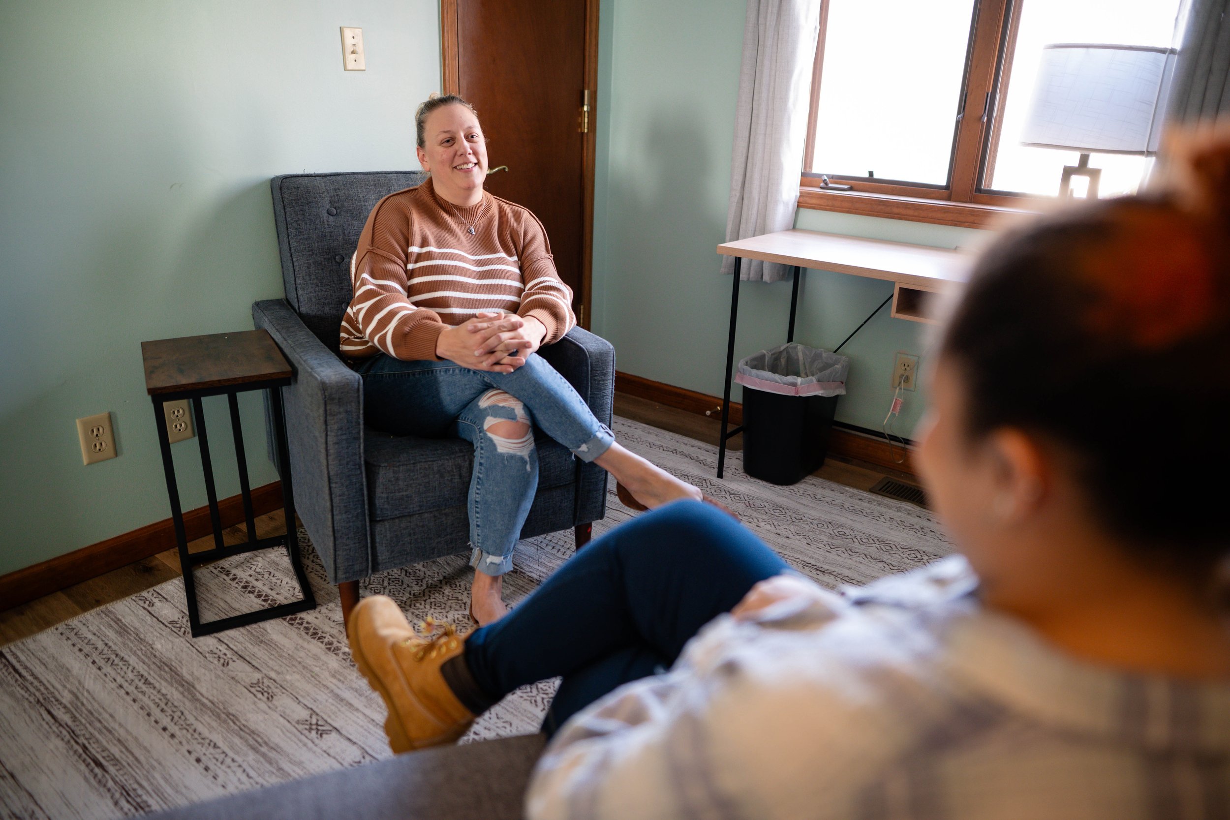 Private office for rent at MindSpace Collective in Bloomington, ideal for therapists, wellness providers, and professionals needing flexible day, week, or monthly office space