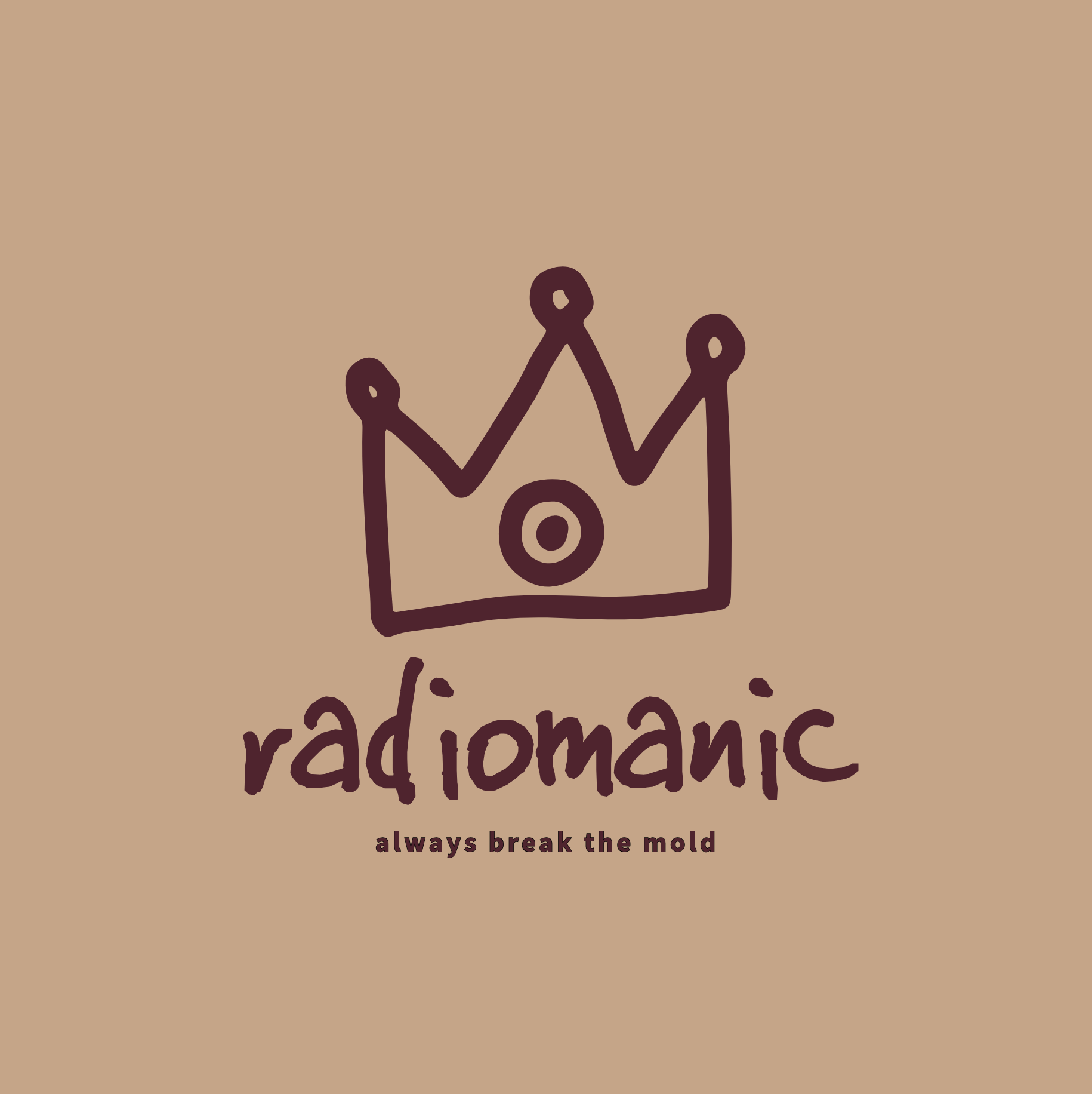 Radiomanic Logo: Crown, "Radiomanic", "always break the mold"