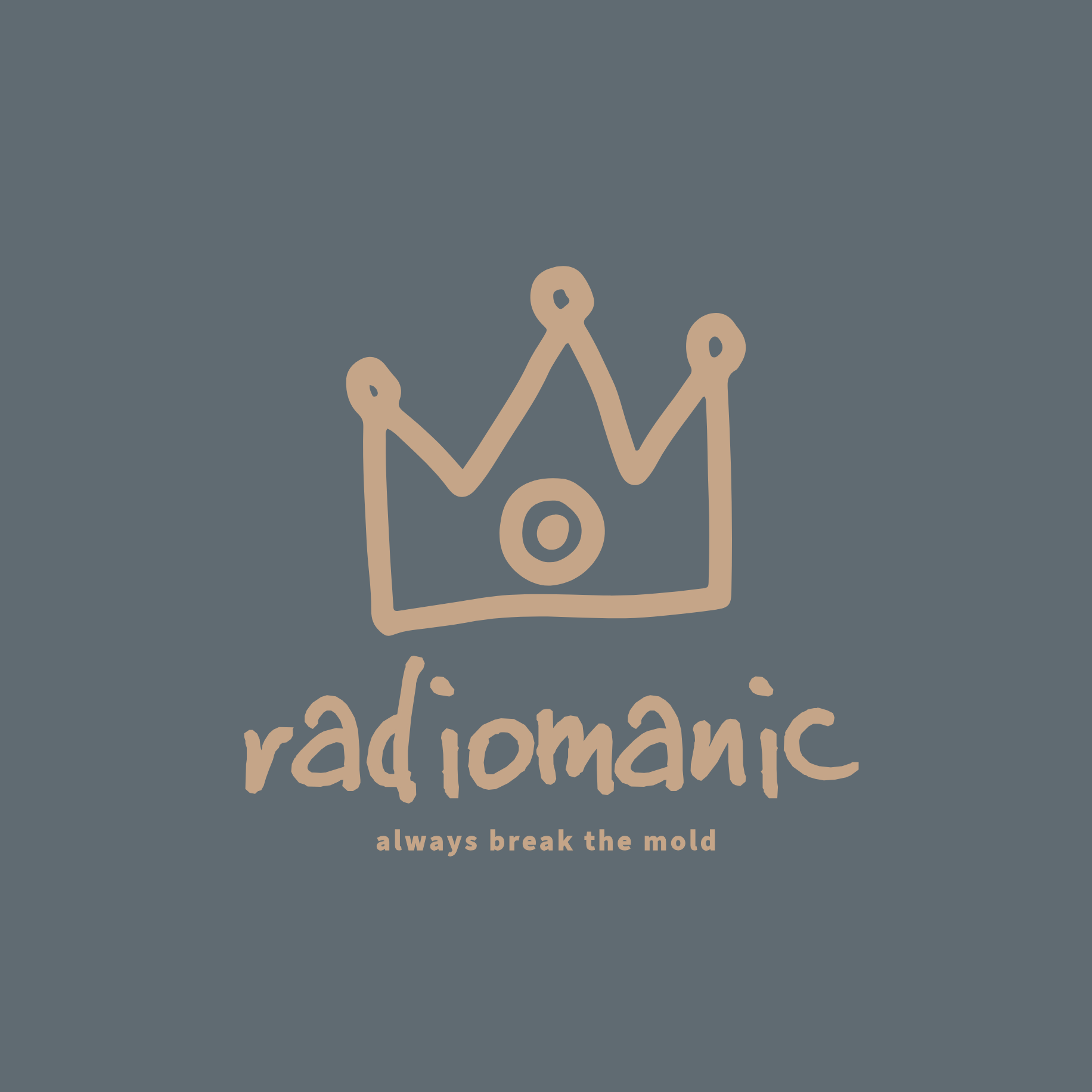 Radiomanic Logo: Crown, "Radiomanic", "always break the mold"